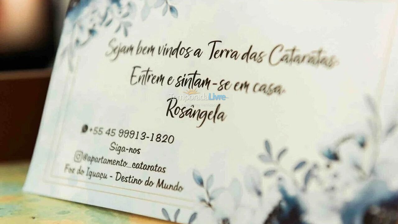 Apartamento para aluguel de temporada em Foz do Iguaçu (Jardim das Laranjeiras)