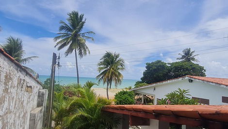 Vista dos quartos do anexo a piscina 