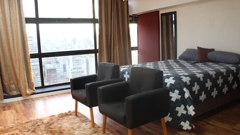 Apartamento com vista encantadora de São Paulo