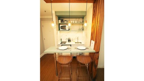 Flat moderno nos Jardins, cozinha e Netflix (11o)