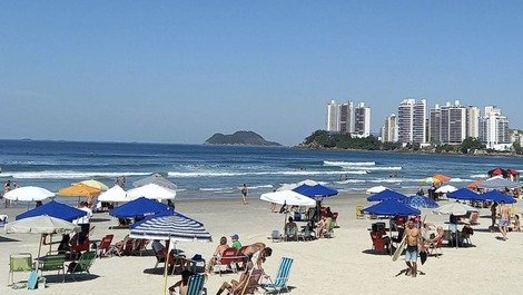 Apt. Pé na areia com Churrasqueira - Pitangueiras/ Enseada - Guarujá