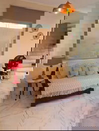 Sala com sofá cama