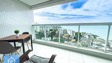 Apartment with beautiful sea view in Rio Vermelho