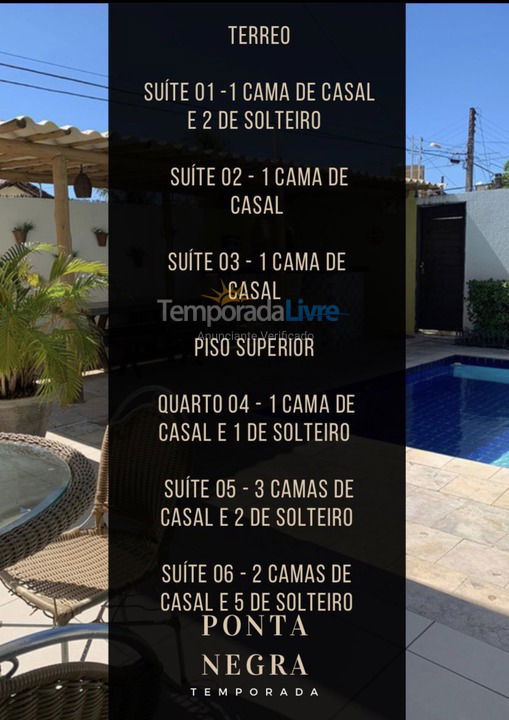 Casa para alquiler de vacaciones em Natal (Ponta Negra)