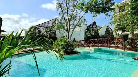 Estúdio c/piscina privada | Ginásio | Áreas verdes relaxantes