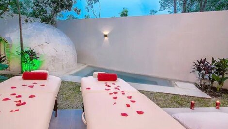 Estúdio c/piscina privada | Ginásio | Áreas verdes relaxantes