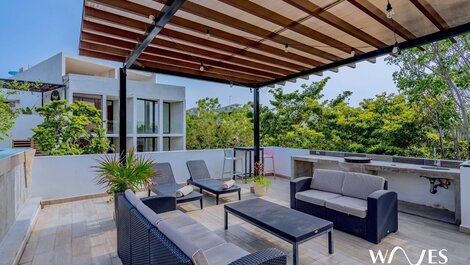 Quarto Privado | Terraço c/Jardim e Piscina | Churrasco