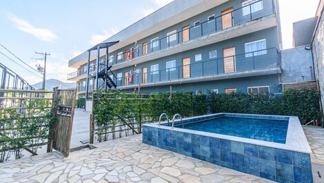 New apartment with pool, Ubatuba condominium