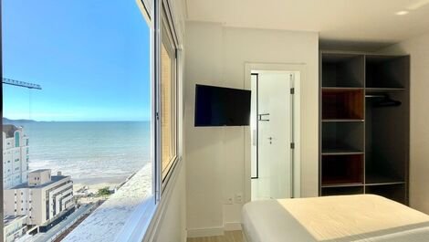 Luxuoso apartamento temporada Quadra mar Meia Praia - Itapema