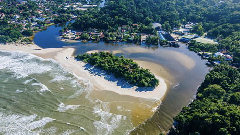 Praia vista de cima