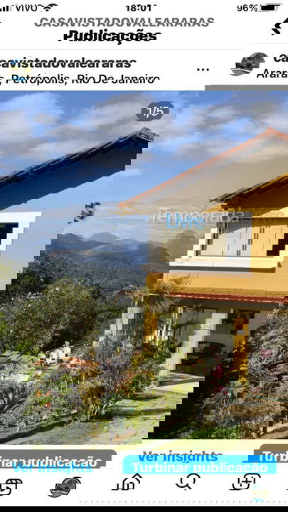 Casa para aluguel de temporada em Petrópolis (Araras)