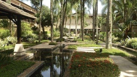 Condomínio amplo Estilo Bali no Guarujá