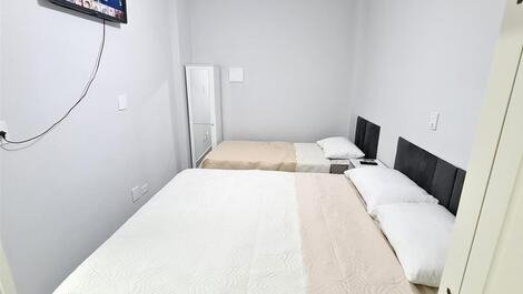 1 dormitorio ¡Pie en la arena! Pitangueiras Guarujá, Hidrojacuzzi, Wi-Fi