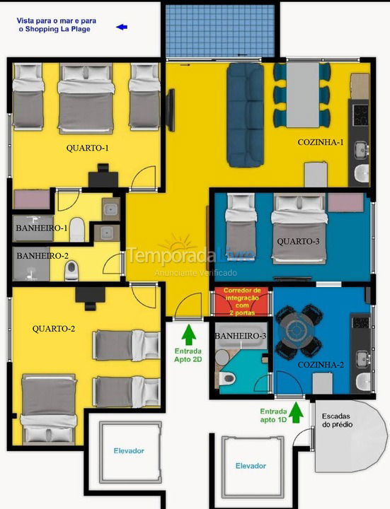 Apartamento para aluguel de temporada em Guarujá (Pitangueiras)