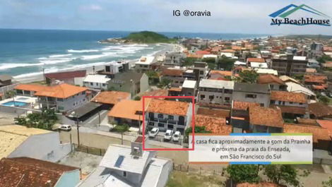 50 mts Prainha- 7 hospedes- 2 quartos- 2 banheiros- 2 carros