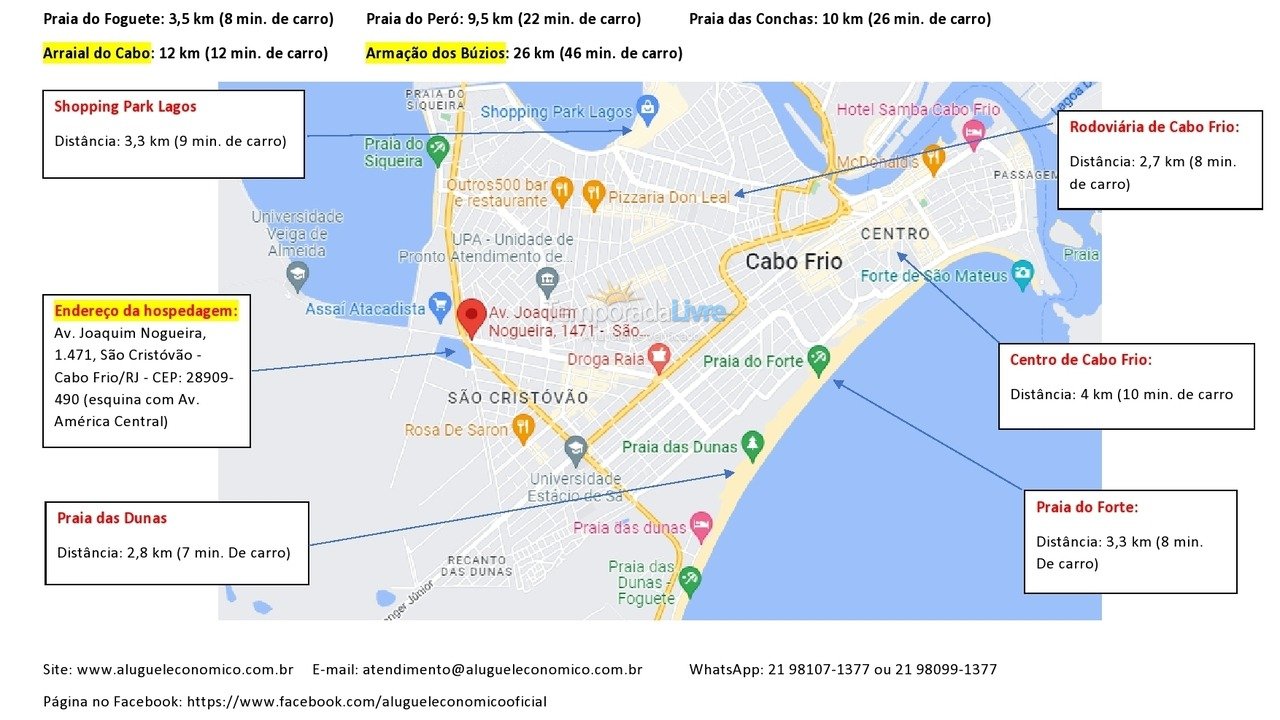 Apartamento para aluguel de temporada em Cabo Frio (São Cristóvão)