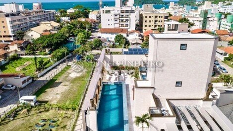 APARTMENT CENTER OF BOMBINHAS WITH 2 SUITES! SWIMMING POOL - 300 METERS FROM THE SEA