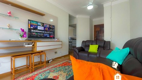 Excellent apartment 4 minutes from Praia Enseada Guarujá | Layette, TV, Wi-Fi