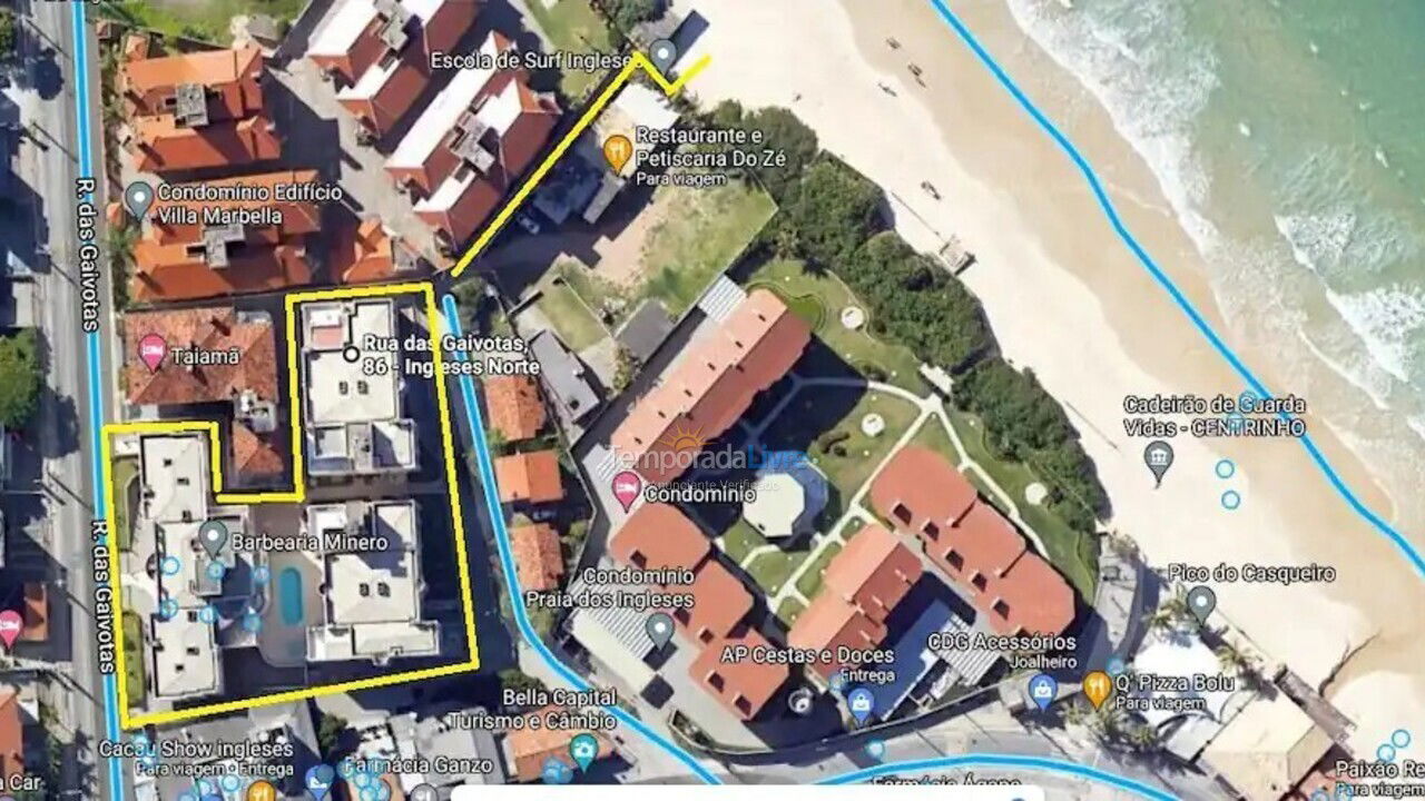 Apartamento para aluguel de temporada em Florianopolis (Praia dos Ingleses)