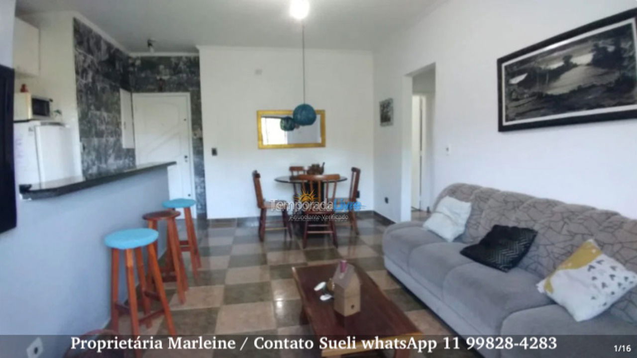 Apartment for vacation rental in Ubatuba (Praia das Toninhas)