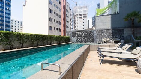 Apartamento moderno, piscina y gimnasio.