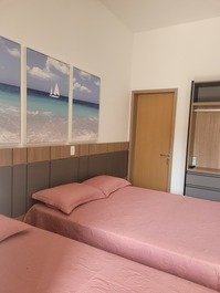Apartamento frente al mar en Reserva DNA, 2 suites, 6 personas, wifi