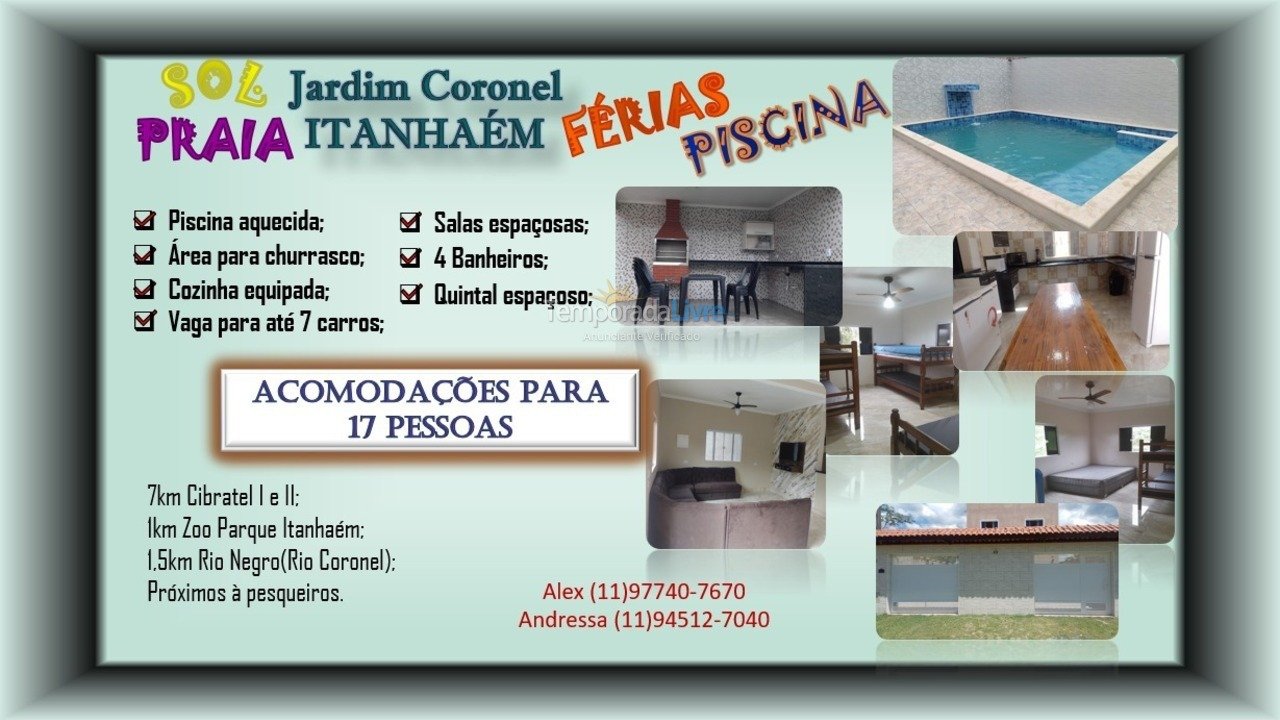 Casa para alquiler de vacaciones em Itanhaém (Jardim Coronel)