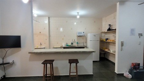 Sala integrada cozinha ap 12