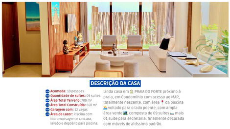 High Standard House 8 Suites in Praia do Forte in the Praia Bella Condominium