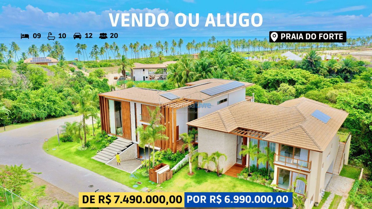 Casa para alquiler de vacaciones em Mata de São João (Praia do Forte)