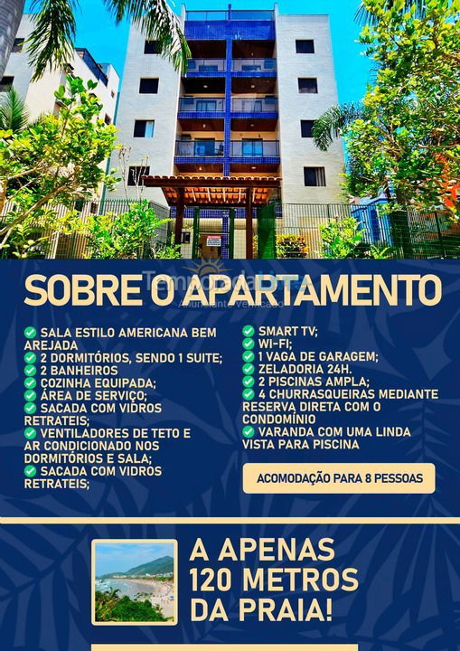 Apartamento para alquiler de vacaciones em Ubatuba (Praia Grande)