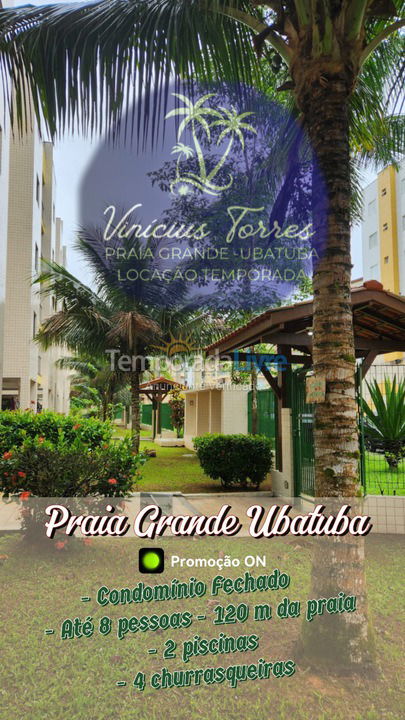 Apartamento para alquiler de vacaciones em Ubatuba (Praia Grande)