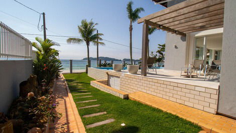 House with pool on the sand