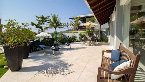 House with pool on the sand