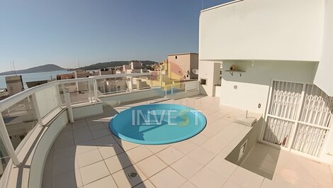 Aluguel Cobertura com piscina e vista mar emBombas