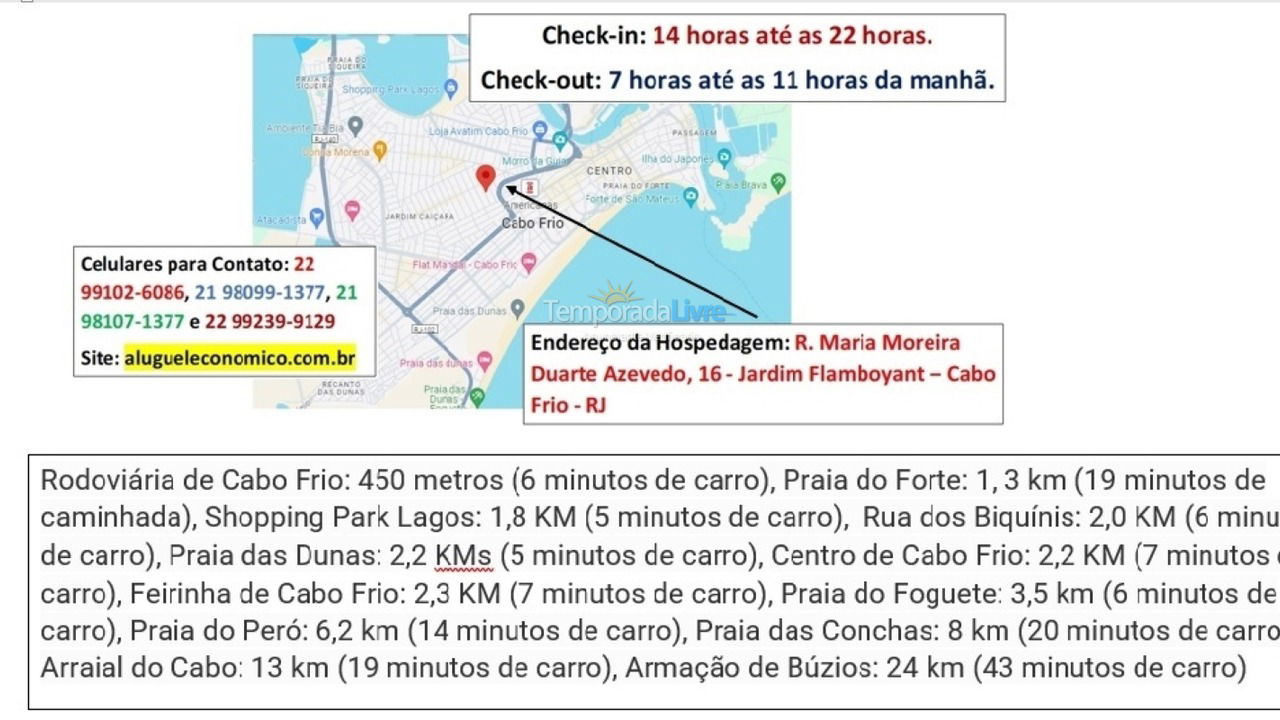 Apartamento para aluguel de temporada em Cabo Frio (Jardim Flamboyant)