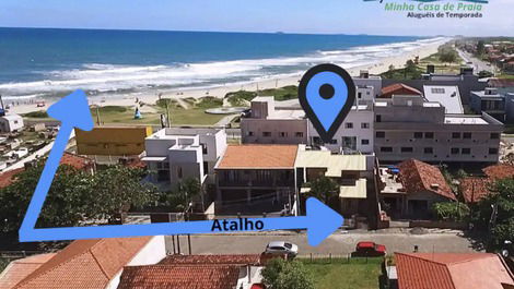 100 mts Praia Grande-300 mts Prainha-Swimming pool- 12 guests