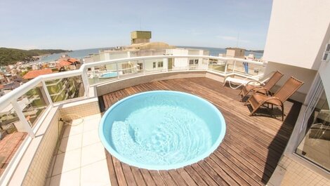 Aluguel Cobertura c piscina privativa e vista mar