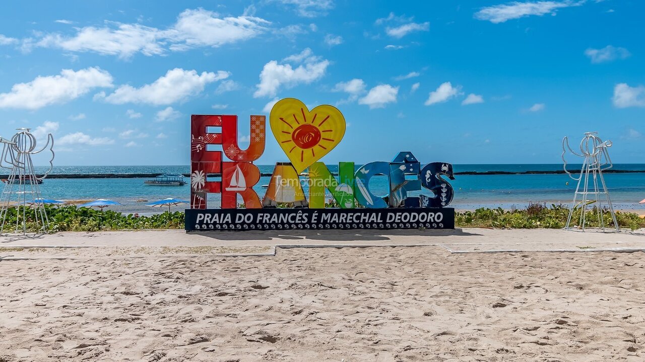 Apartamento para aluguel de temporada em Marechal deodoro (Praia do Francês)