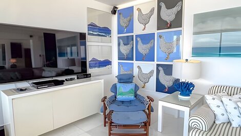 Lindo apartamento frente mar no arpoador ate 6 pessoas