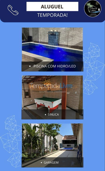 House for vacation rental in Guarapari (Praia do Morro)