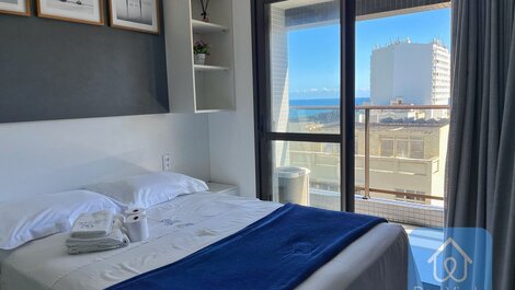 Apartamento aconchegante na Barra com vista mar