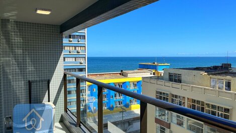 Apartamento aconchegante na Barra com vista mar