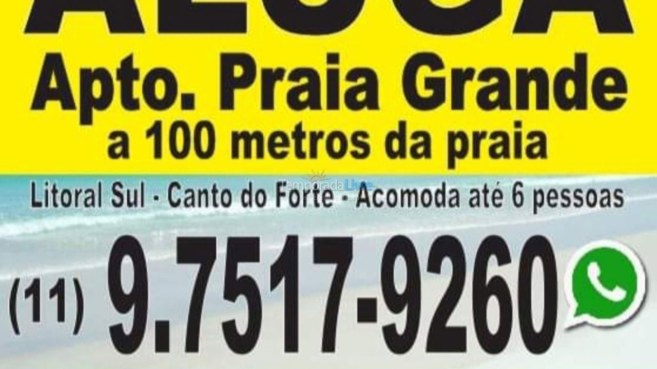 Apartamento para aluguel de temporada em Praia Grande (Canto do Forte)