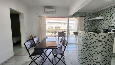 Flat 1 block from Pitangueiras Beach - air conditioning - 6 people