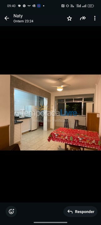 Apartment for vacation rental in Praia Grande (Guilhermina)