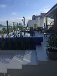 WONDERFUL PENTHOUSE WITH SAND-FRONT POOL FOR 10 PEOPLE IN BERTIOGA