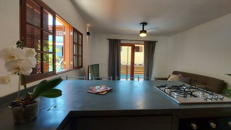 Flat with swimming pool, 1 block from the beach, barbecue