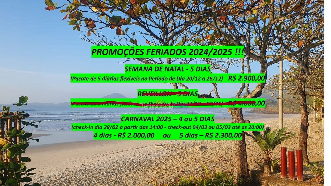 Apartamento para aluguel de temporada em Ubatuba (Praia das Toninhas)