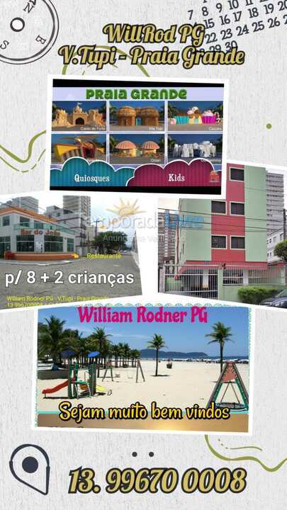Apartamento para aluguel de temporada em Praia Grande (Vila Tupi)
